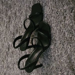 NWOT A New Day Black Strapy Heels